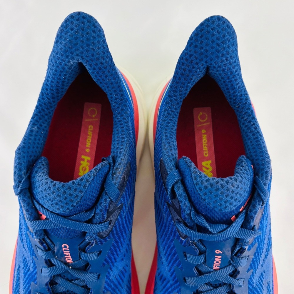 Hoka One One Clifton 9 Women's Size 10B Running Shoes Blue Coral Sneakers - Picture 7 of 11